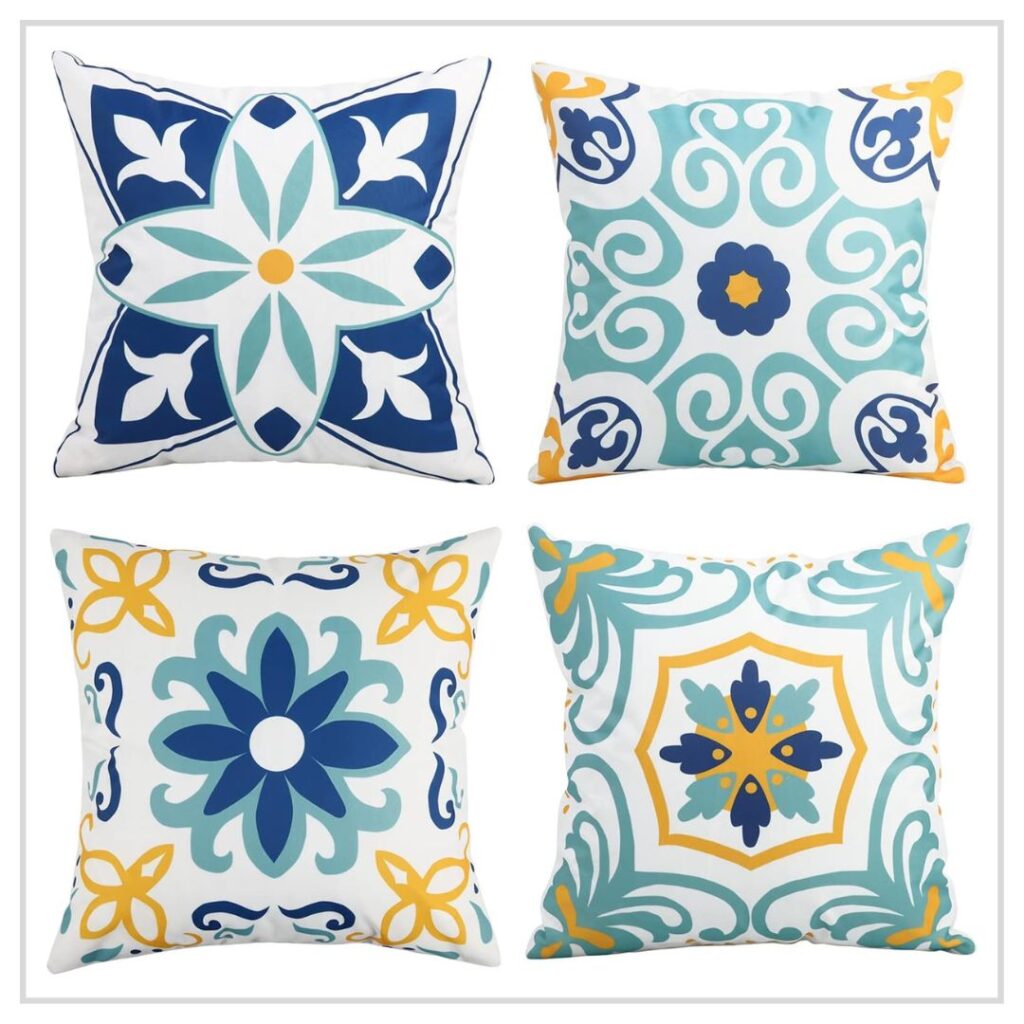 Boho Floral Outdoor Pillow Covers – Vibrant, Waterproof, and Perfect for Patio Style