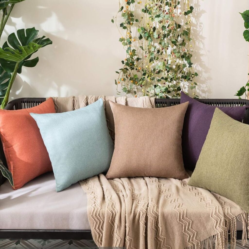 Add a touch of elegance to your outdoor space with this set of 2 decorative faux linen pillow covers. Designed for patios, balconies, and garden furniture, these covers combine timeless farmhouse charm with all-weather performance thanks to their waterproof fabric and fade-resistant color. Perfect for couches, benches, tents, or porch swings — and an effortless way to refresh your decor.
